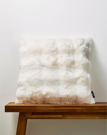 Bubble Faux Fur Cushion - Ivory