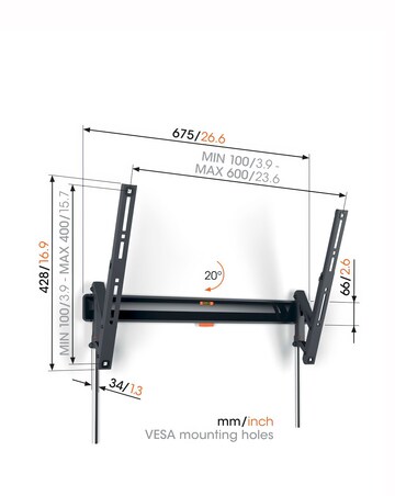Vogels TVM 3615 40-77 Tilting TV Wall Mount
