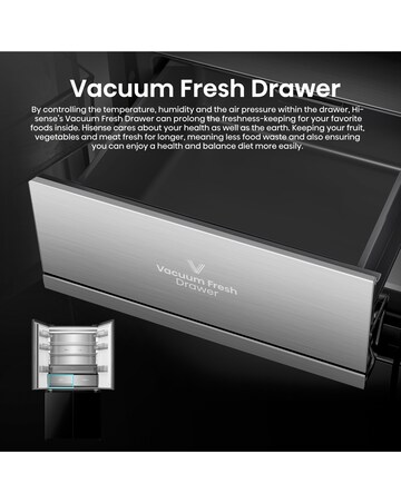 Hisense KitchenFit RQ768N4GBE Multi-Door Fridge Freezer - Black