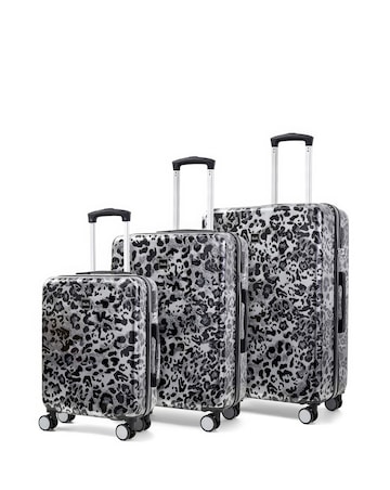 Rock Savannah Leopard 3pc Suitcase Set