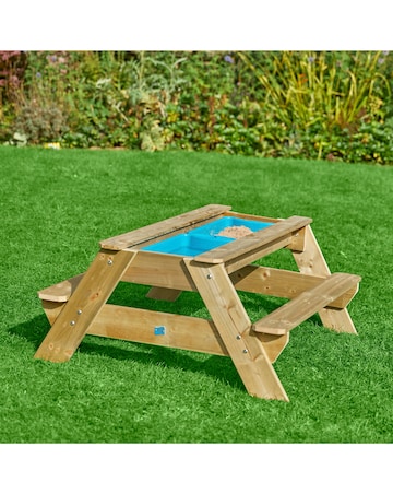 Tp Deluxe Wooden Picnic Table Sandpit