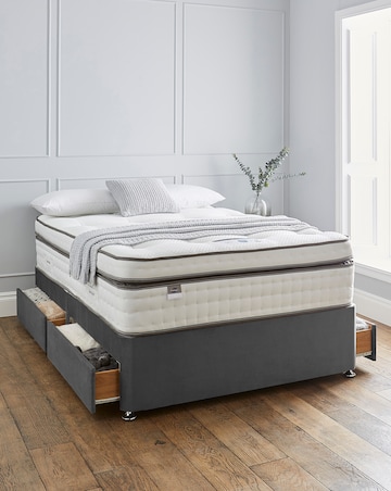 Silentnight 3000 Pocket Gel Box Top Divan Set with 4 Drawers