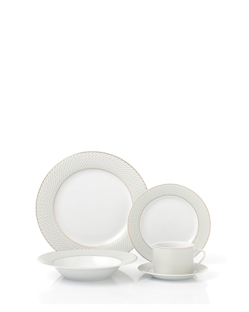 Waterside Diamond 20 Piece Dinner Set