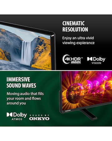 Toshiba 43UV2F53DBU 43in Smart TV 4K UHD HDR LCD Freely TV with Amazon Alexa