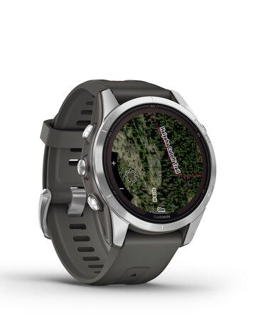 Garmin Fenix 7S Pro Solar Edition 42mm Smart Watch - Silver with Graphite Band