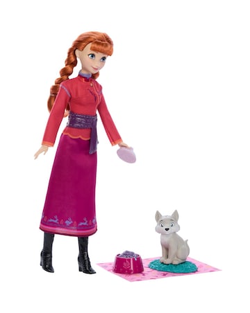 Mattel Disney Frozen Anna Fashion Doll & Wolf Cub Figure