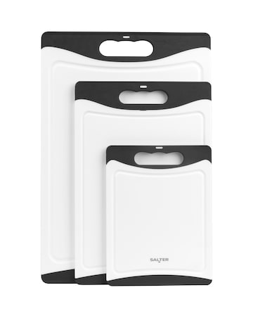 Salter 3 Piece Plastic Chopping Board Set