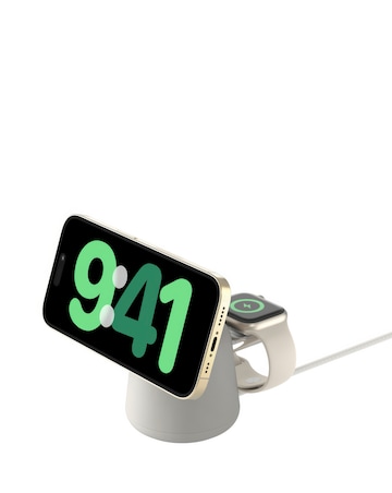 Belkin BoostCharge Pro 2-in-1 Wireless MagSafe Charging Stand - Sand