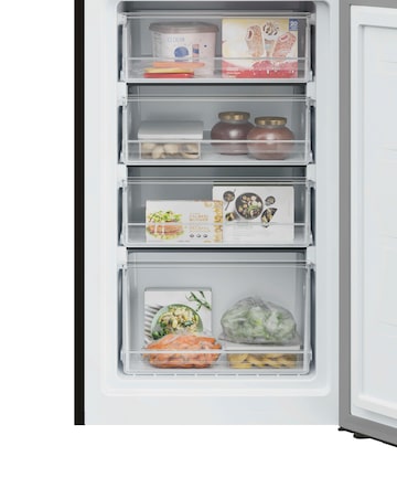 Hoover H FRIDGE 300 HOCT3L517EWBK-1 Low Frost Fridge Freezer Black + Install