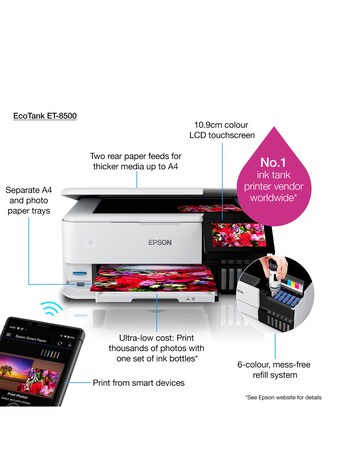 Epson EcoTank ET-8500 A4 Multifunction Wi-Fi Inkjet Printer