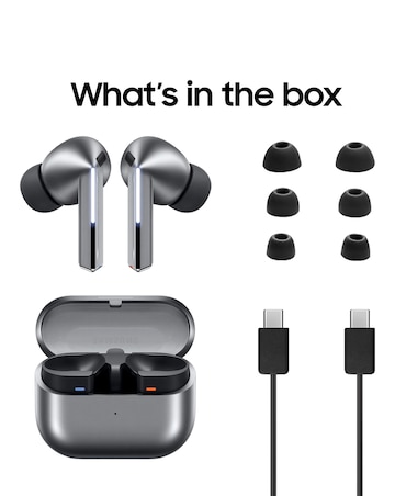 Samsung Galaxy Buds3 Pro Wireless Earbuds - Silver - Galaxy AI