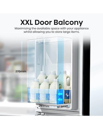 Hisense RQ5P470SMFE 80cm American 4 Door Fridge Freezer - Stainless Steel