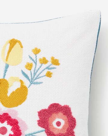 Deni Floral Boucle Embroidered Cushion