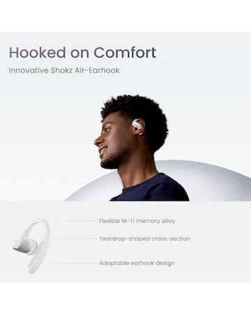 Shokz OpenFit Air True Wireless Open-Ear Earbuds - White