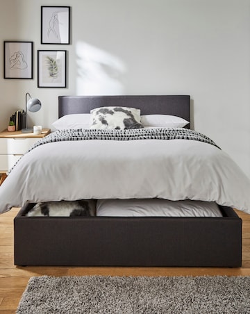 Hayden Fabric Ottoman Bed with 3 Layer Memory Foam Hybrid Mattress