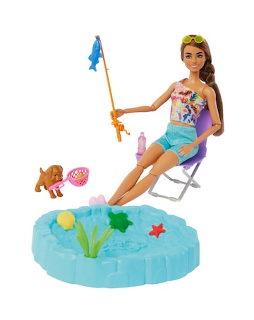 Barbie Dream Camper Playset with Roof Tent, BBQ Grill with Color-Change Feature