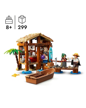 LEGO ONE PIECE Windmill Village Hut Building Kit, Role-Play Pirate Toy 75636