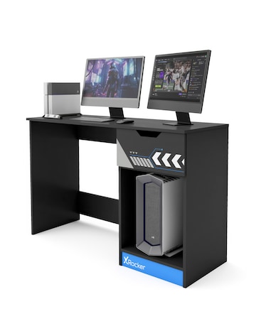 Octane Gaming Desk with Drawer - Blue