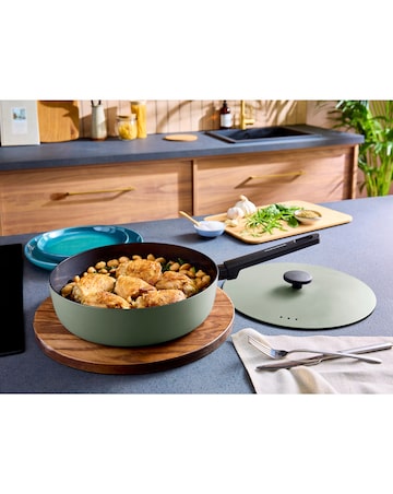Morphy Richards Non-Stick 28cm Green Saute Pan