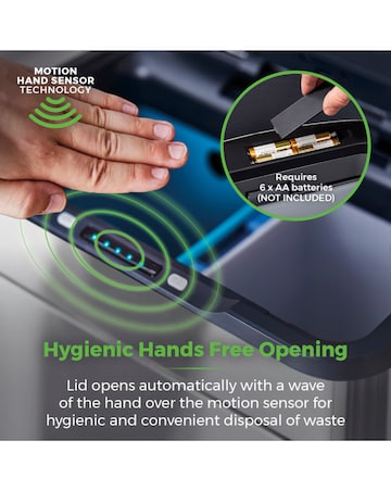 Tower 50L Ozone Recycling Sensor Bin Silver