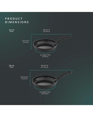 Swan Stealth 2 Piece Frying Pan Set 24/28 cm