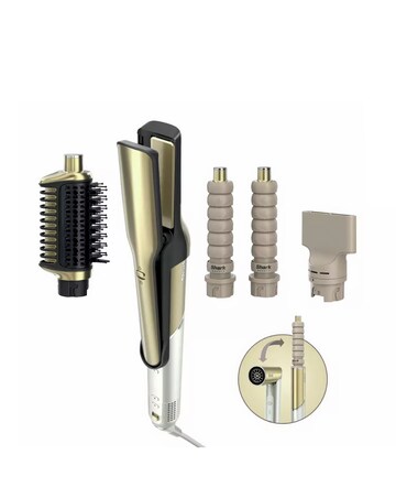 Shark Glam Straight & Waves Multi-Styler 4-In-1 - Gold - HD6041SUK