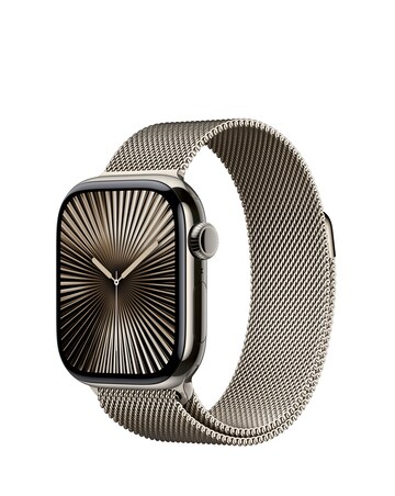 Apple Watch Series 10 GPS/Cellular 42mm Natural Titanium Case, Milanese Loop