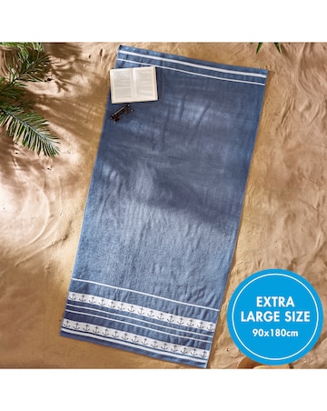 Catherine Lansfield Anchors XL Beach Towel