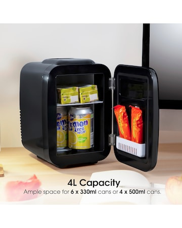 Abode Retro A4CLR201B Mini Cooler and Warmer - Black