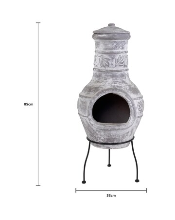 Charles Bentley Acopulco Grey Clay Chiminea