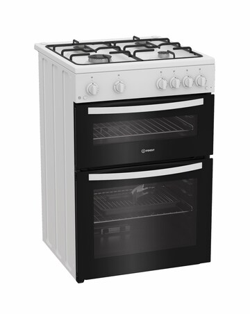 Indesit IDG6GW 60cm Gas Double Cooker - White + Installation