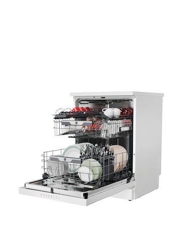 Hoover H-Dish 500 HF 4B7F0W-80 14 Place, Full Size WiFi Dishwasher - White