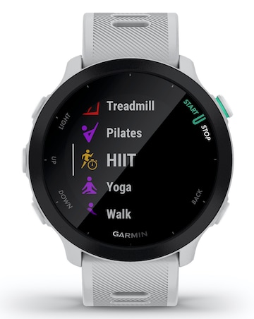 Garmin Forerunner 55 GPS Running Smart Watch - White