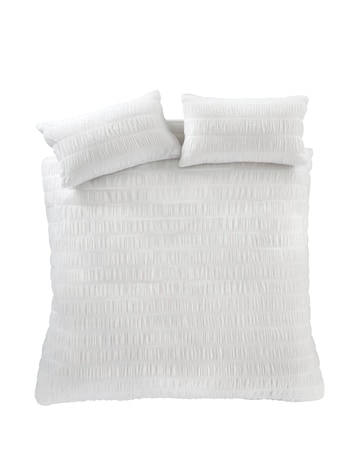 Catherine Lansfield Seersucker Duvet Cover Set