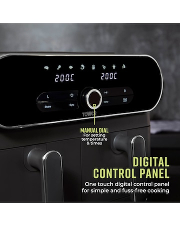 Tower T17138 Vortx 10.4L Dual Basket Air Fryer