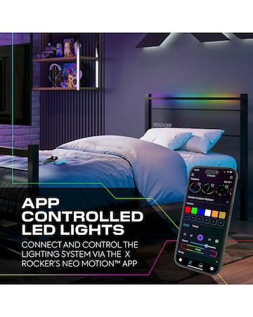 X Rocker Basecamp RGB Single Bed - Black