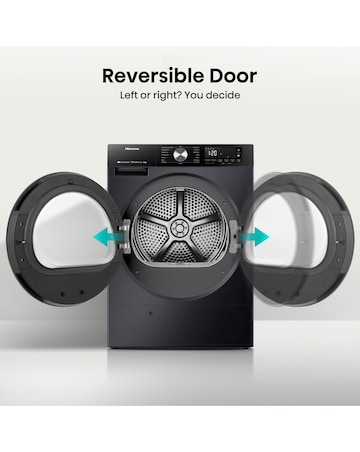 Hisense 3S Series DH3S802BB3 WiFi-enabled 8kg Heat Pump Tumble Dryer - Black