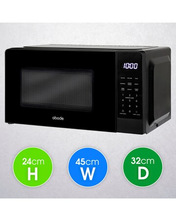 Abode AMT2012B 20L Touch Control Digital Microwave - Black