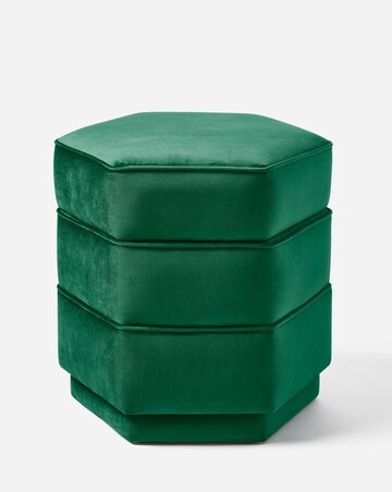 Blakely Velvet Hexagon Storage Ottoman