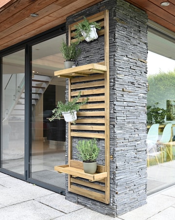 Forest Slatted Wall Planter 2 Shelf