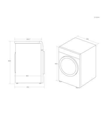 Candy Smart Pro BCTDH7A1TE-80 Integrated WiFi 7kg Heat Pump Tumble Dryer - White