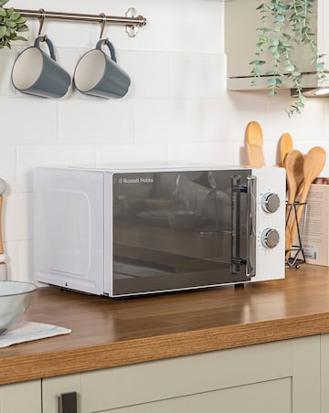 Russell Hobbs RHMM715 17Litre Textured Honeycomb Manual Microwave- White