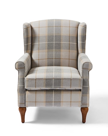 Bailey Check Wingback Armchair
