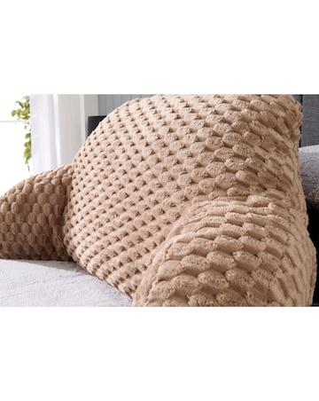 Chunky Waffle Faux Fur Cuddle Cushion