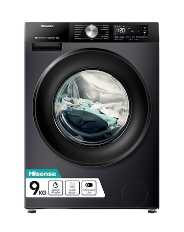 Hisense 3S Series WF3S9043BB3 WiFi-enabled 9kg 1400 Spin Washing Machine - Black