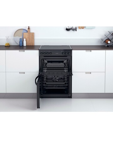 Indesit ID67V9KMB/UK 60cm Electric Double Cooker + Installation