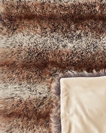 Striped Animal Plush Faux Fur Throw