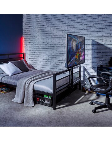 X Rocker Base Camp Double Bed with Vesa Mount Bracket - Black