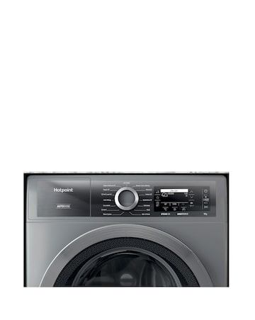 Hotpoint H899ADSGPOWERUK, 9kg, 1400rpm Washing Machine - Silver + Installation
