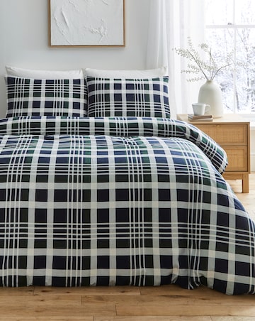 Skye Check Brushed Cotton Duvet Cover Set